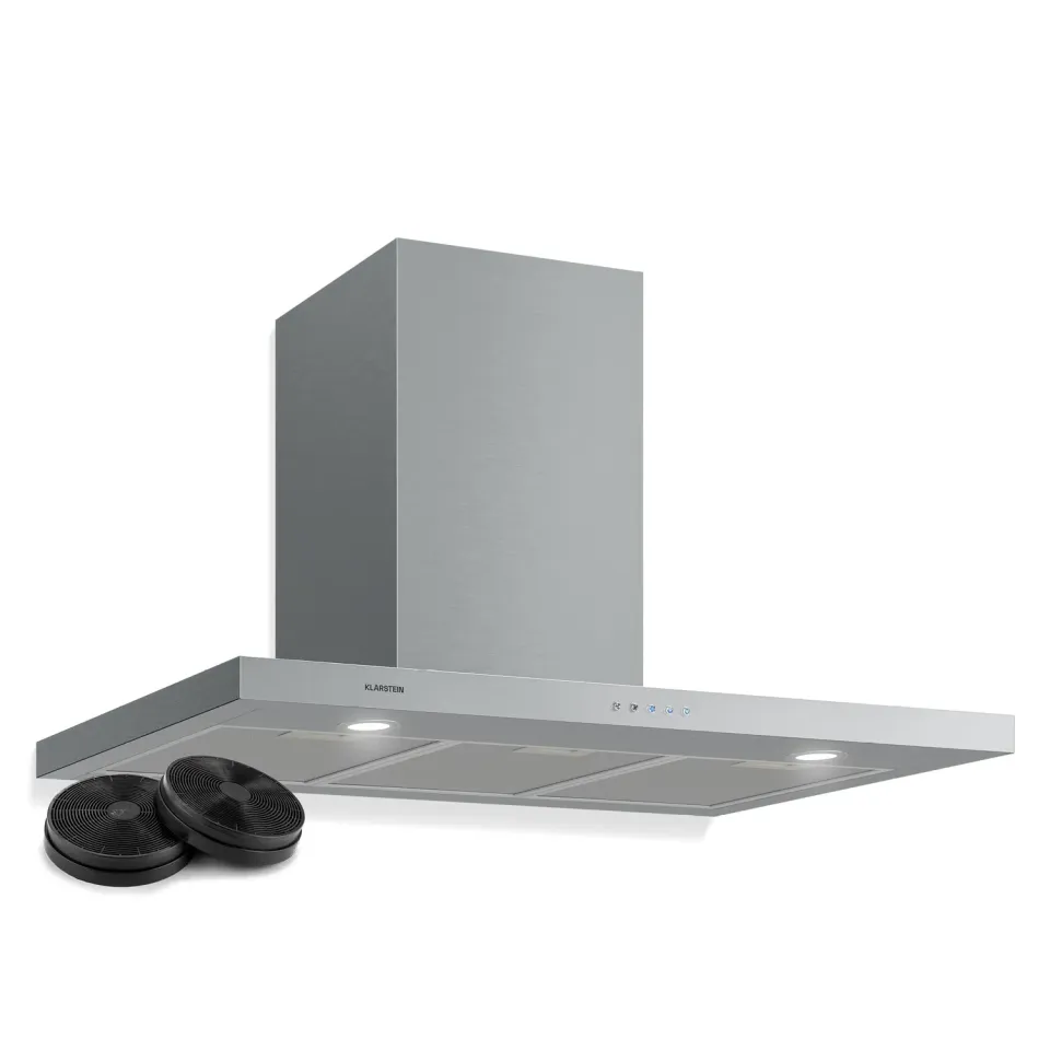 Klarstein Limelight hotte aspirante 90 cm argent 600 m³/h