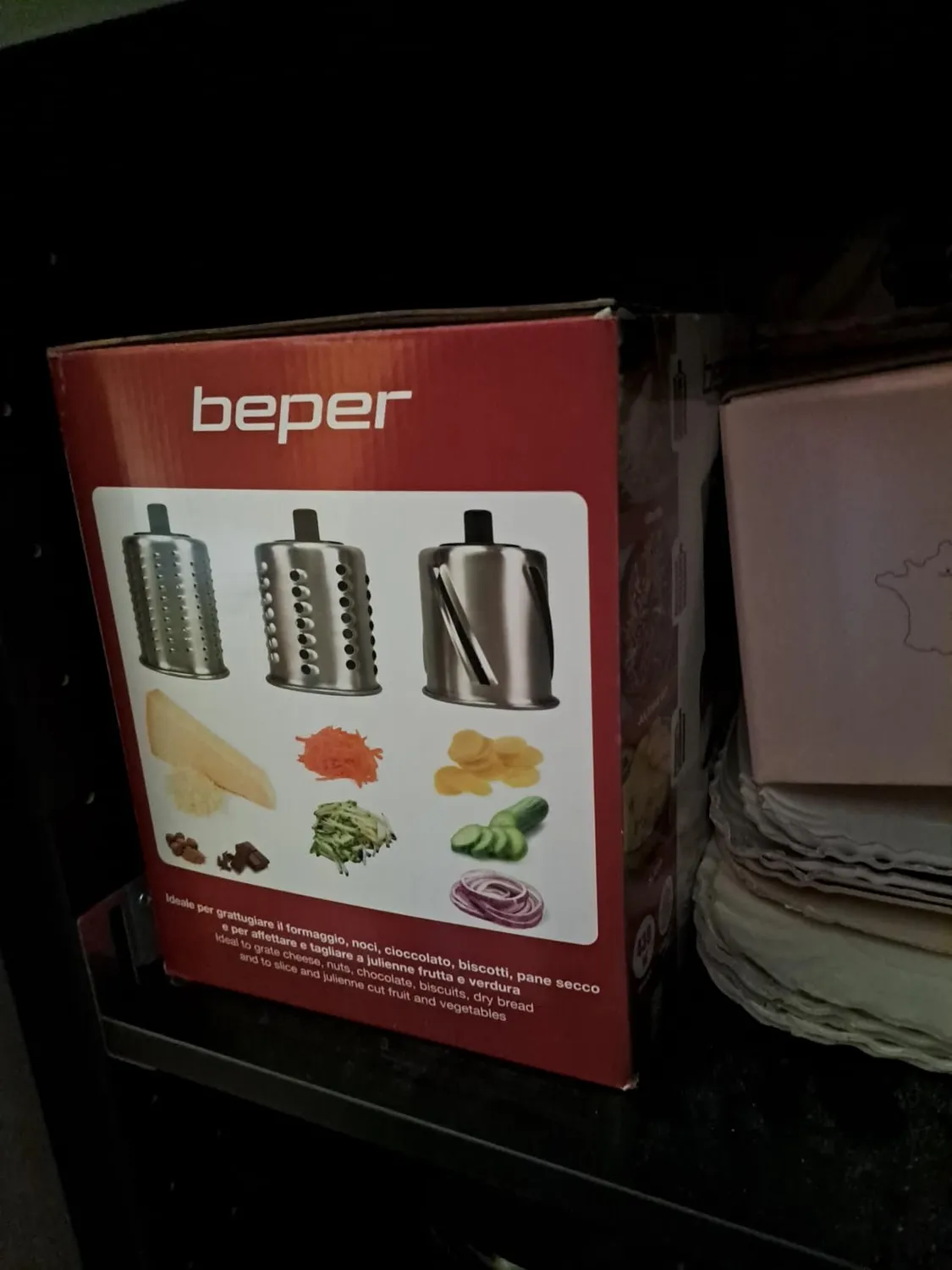 Beper BP.400 râpe électrique 3 cônes acier inox