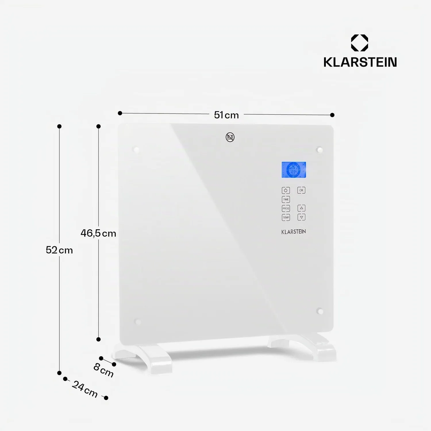 Klarstein convecteur électrique 1000W blanc 20m²