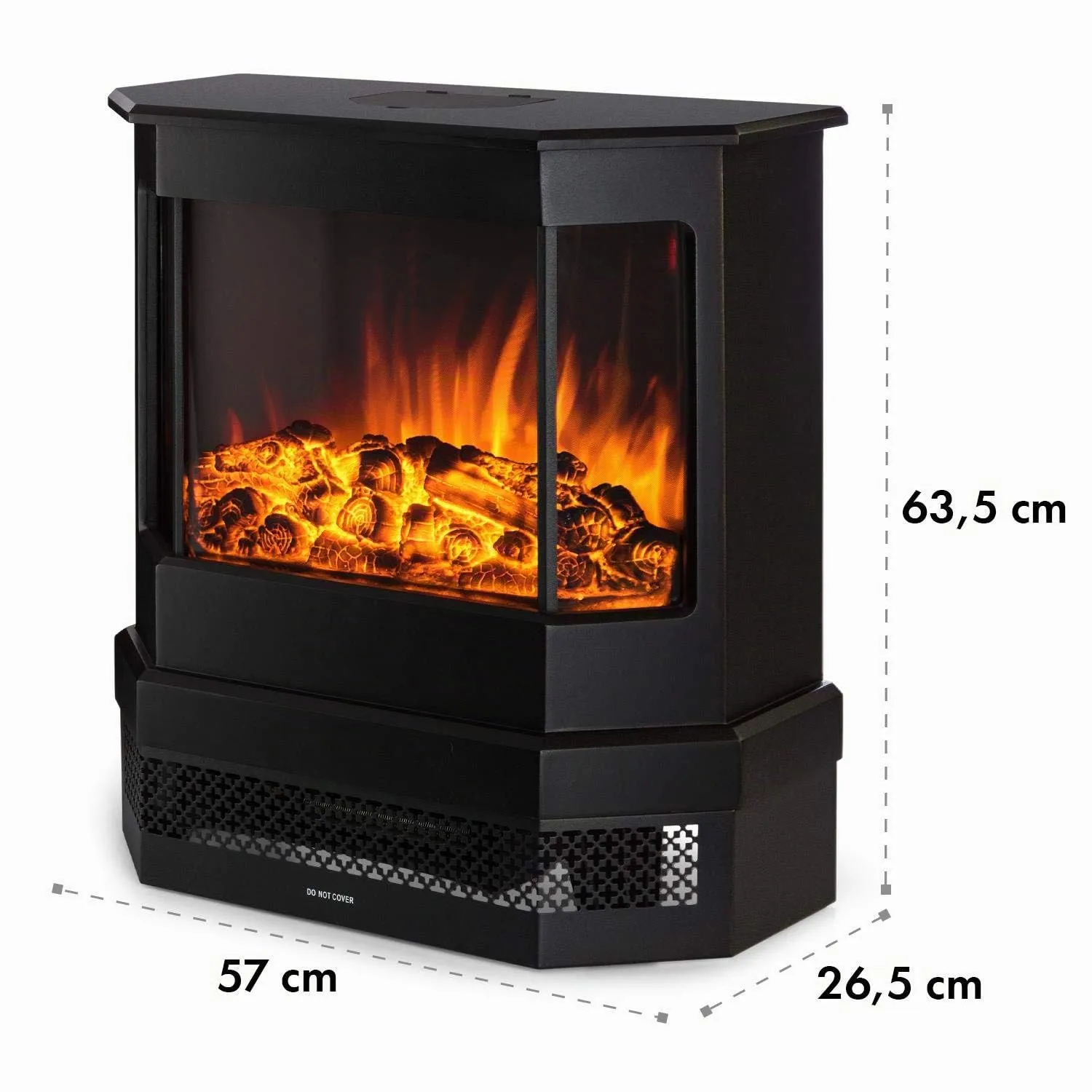 Klarstein Castillo cheminée électrique noire 2000W flammes