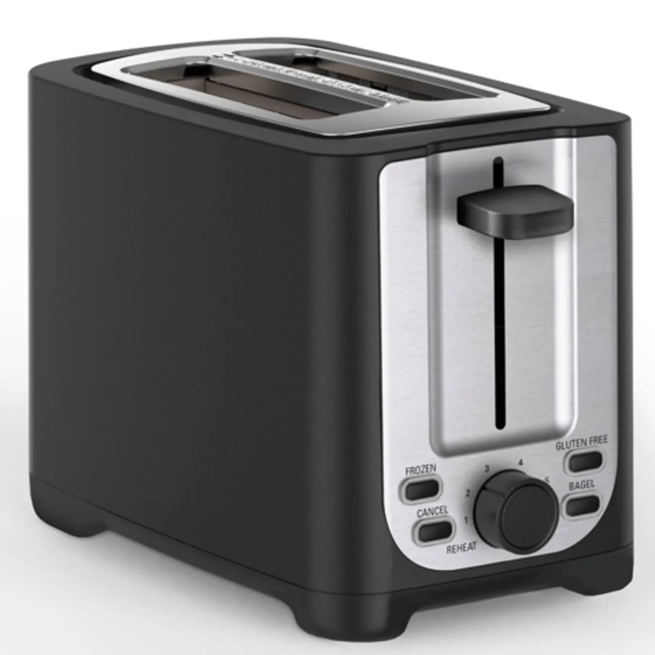 bella grille-pain 4 tranches inox noir fentes extra-larges