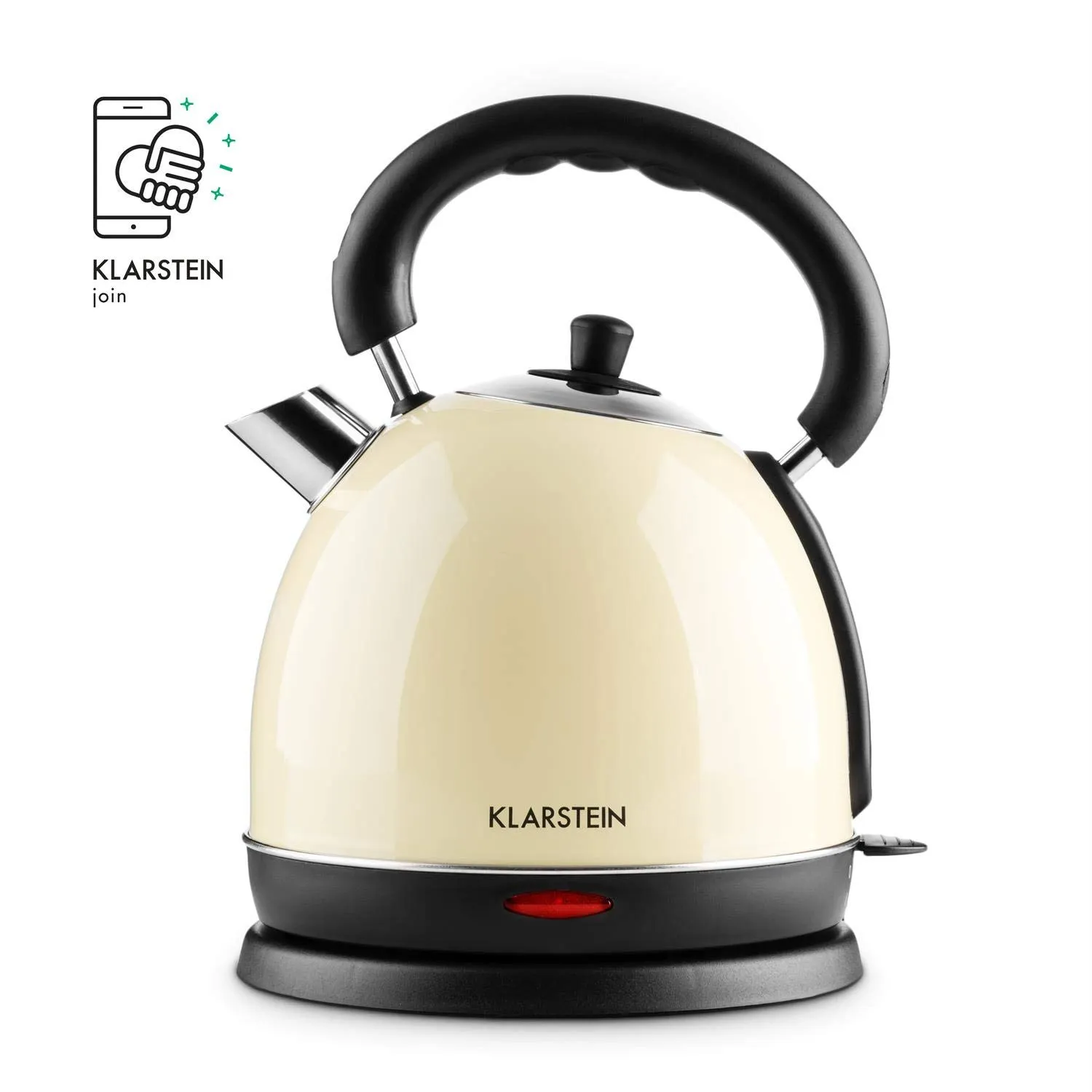 Klarstein Teatime théière électrique crème 1,8 L