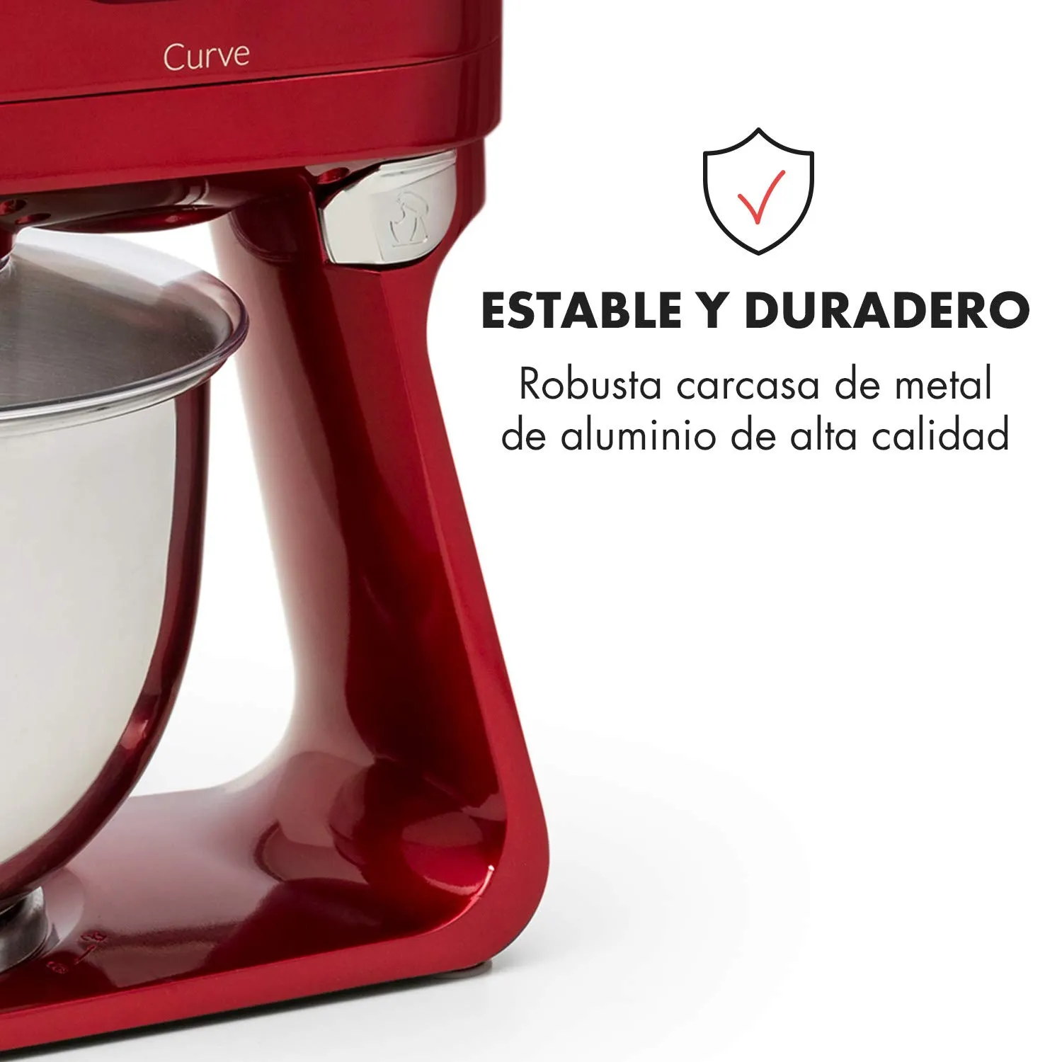 Klarstein Curve robot pâtissier 5 L rouge