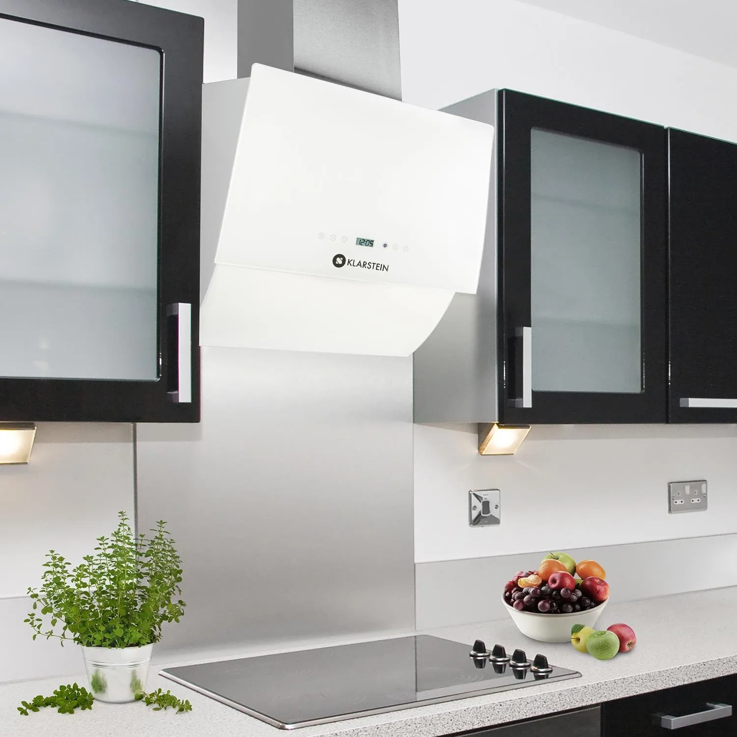 Klarstein RGL60WH hotte murale 60 cm blanche 550 m3/h