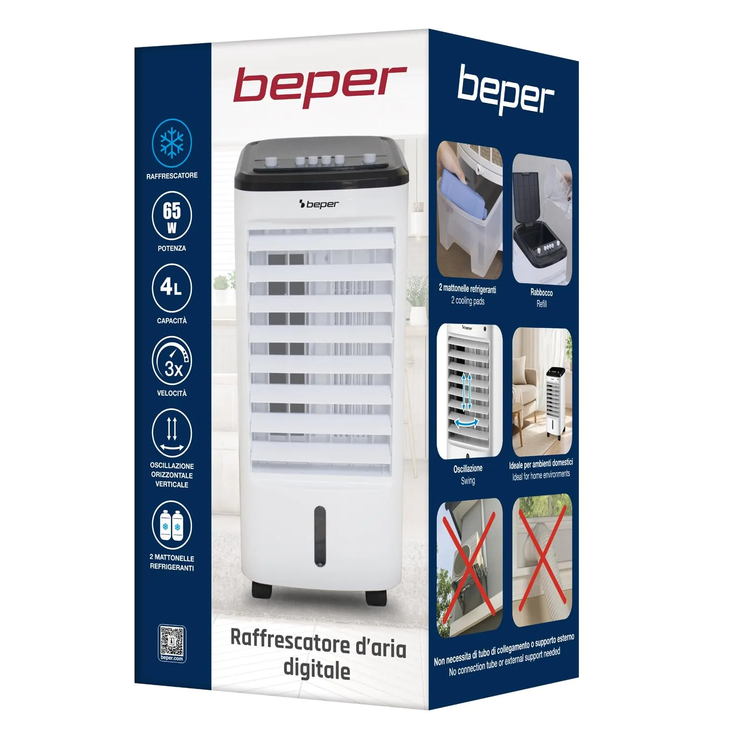 Beper Polar Jet P206RAF301 rafraîchisseur d'air 4L 65W