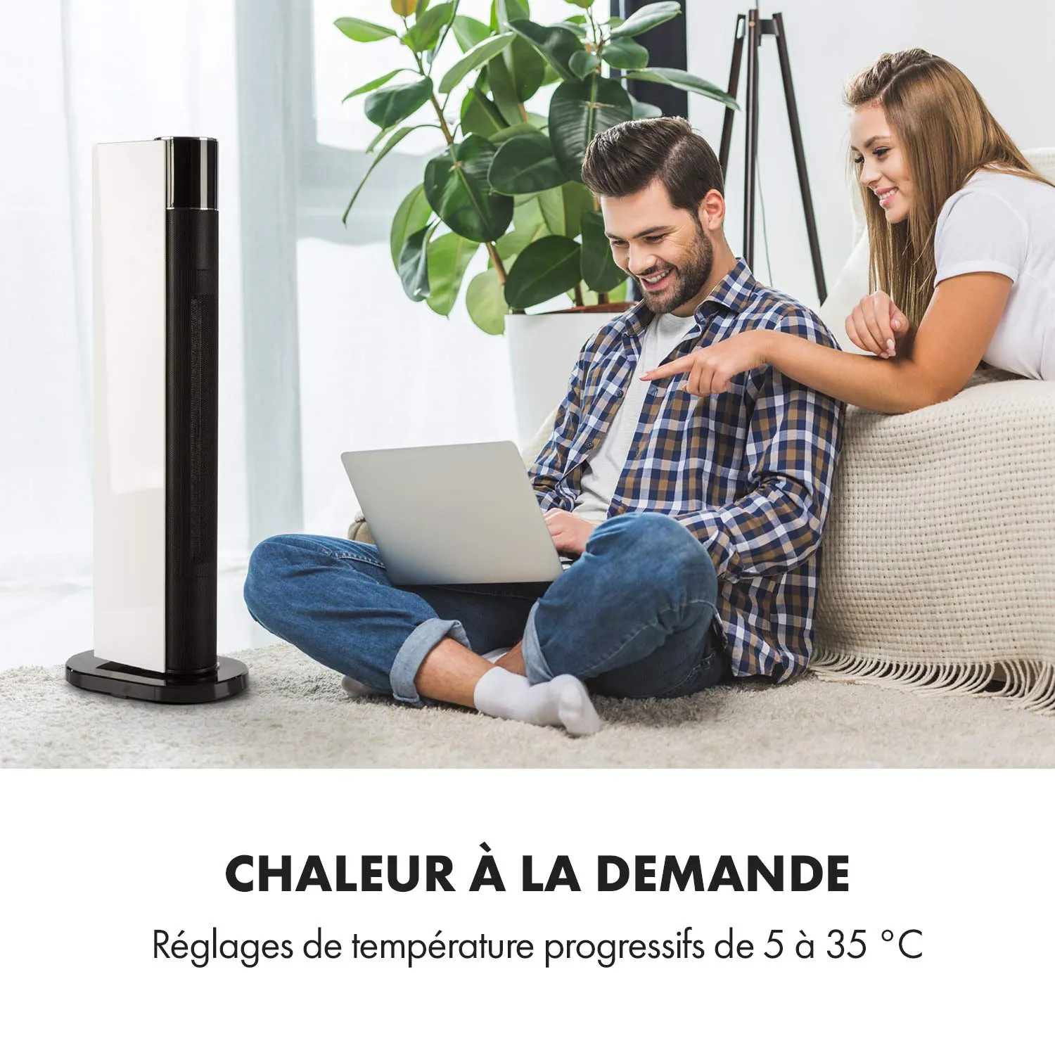 Klarstein Hightower Heat Deluxe radiateur colonne céramique 2200W