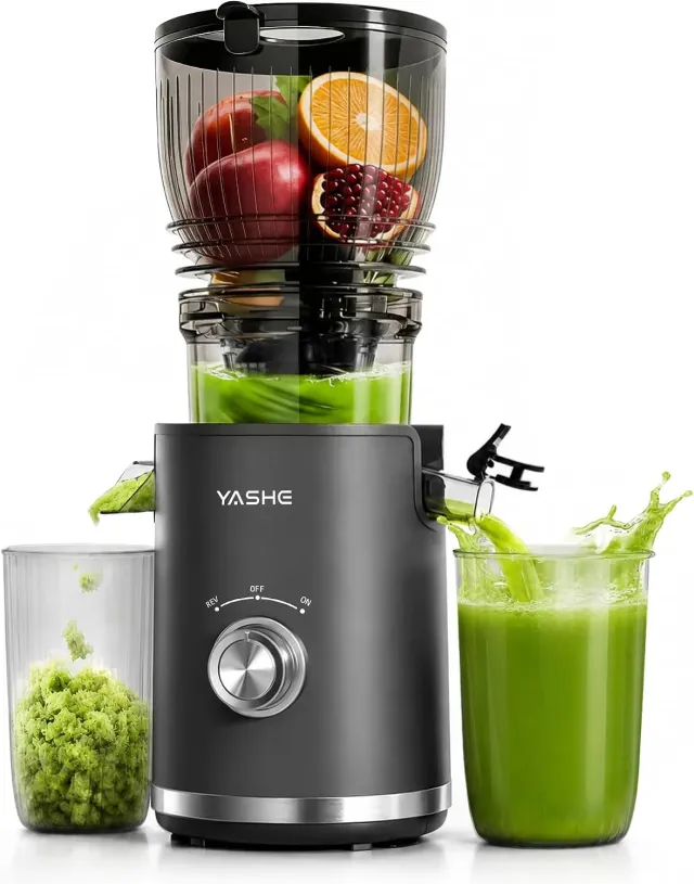 YASHE Extracteur Lent 300W extracteur de jus 148 mm fruits entiers