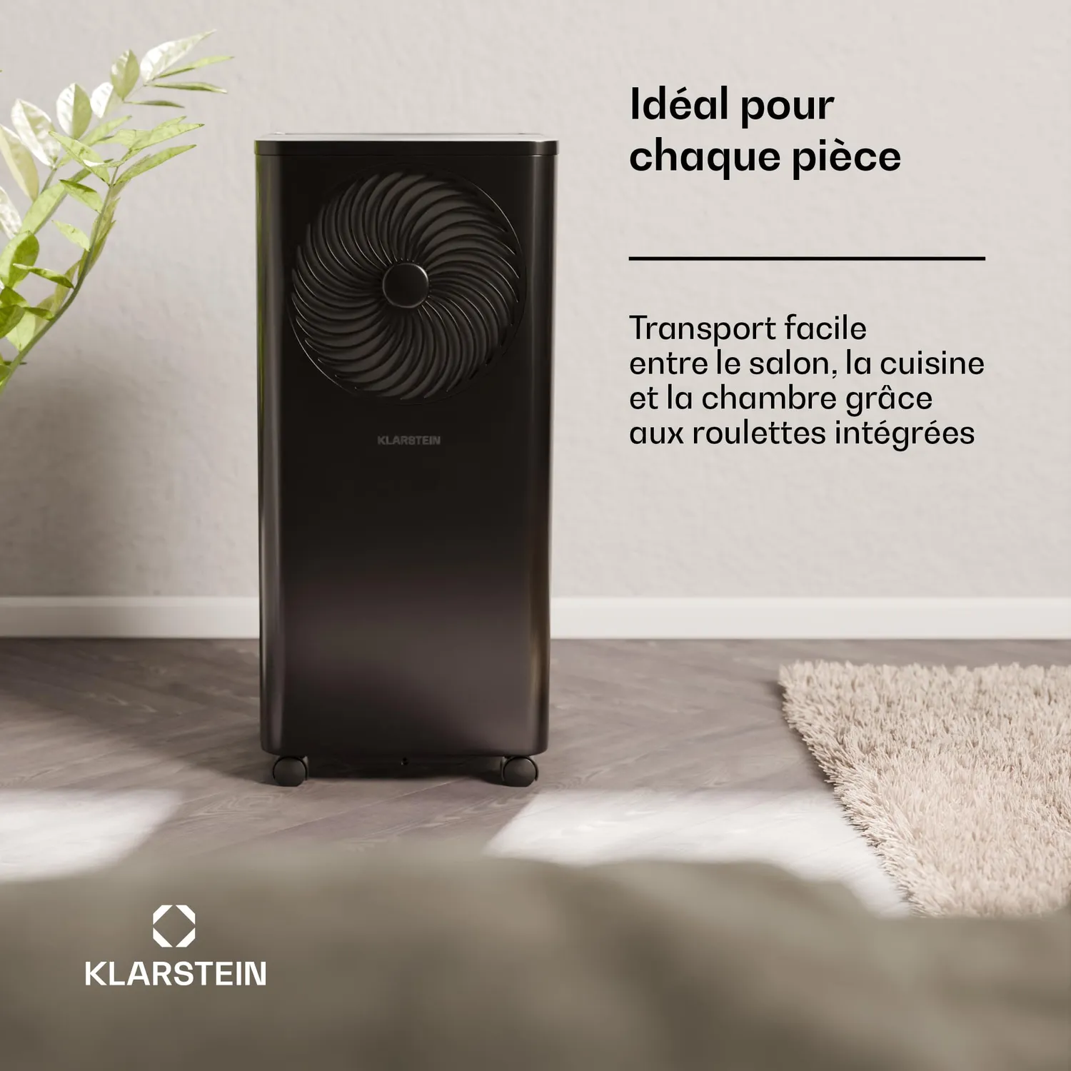 Klarstein Aero Ring Climatiseur Mobile Noir 31 m²