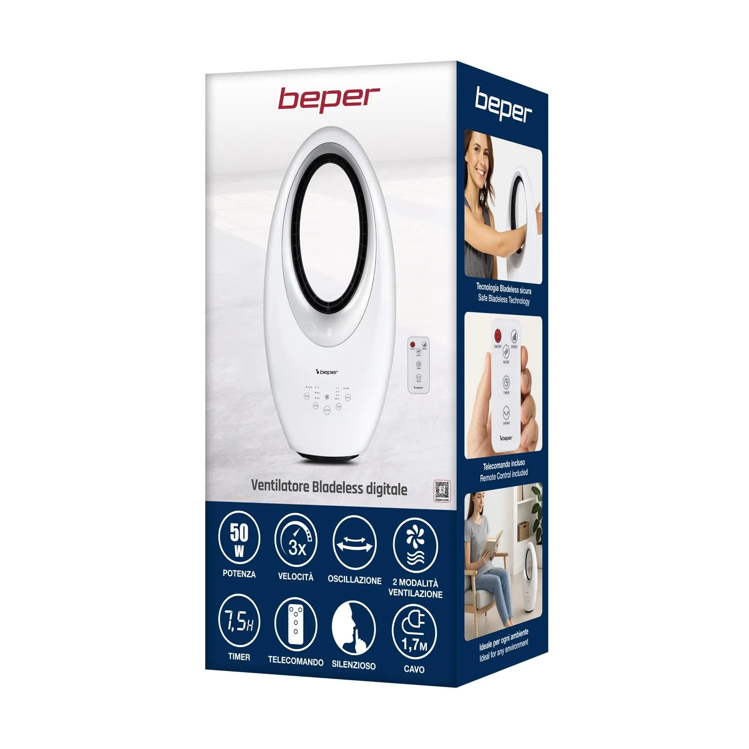 Beper P206VEN351 ventilateur sans pales télécommande silencieux