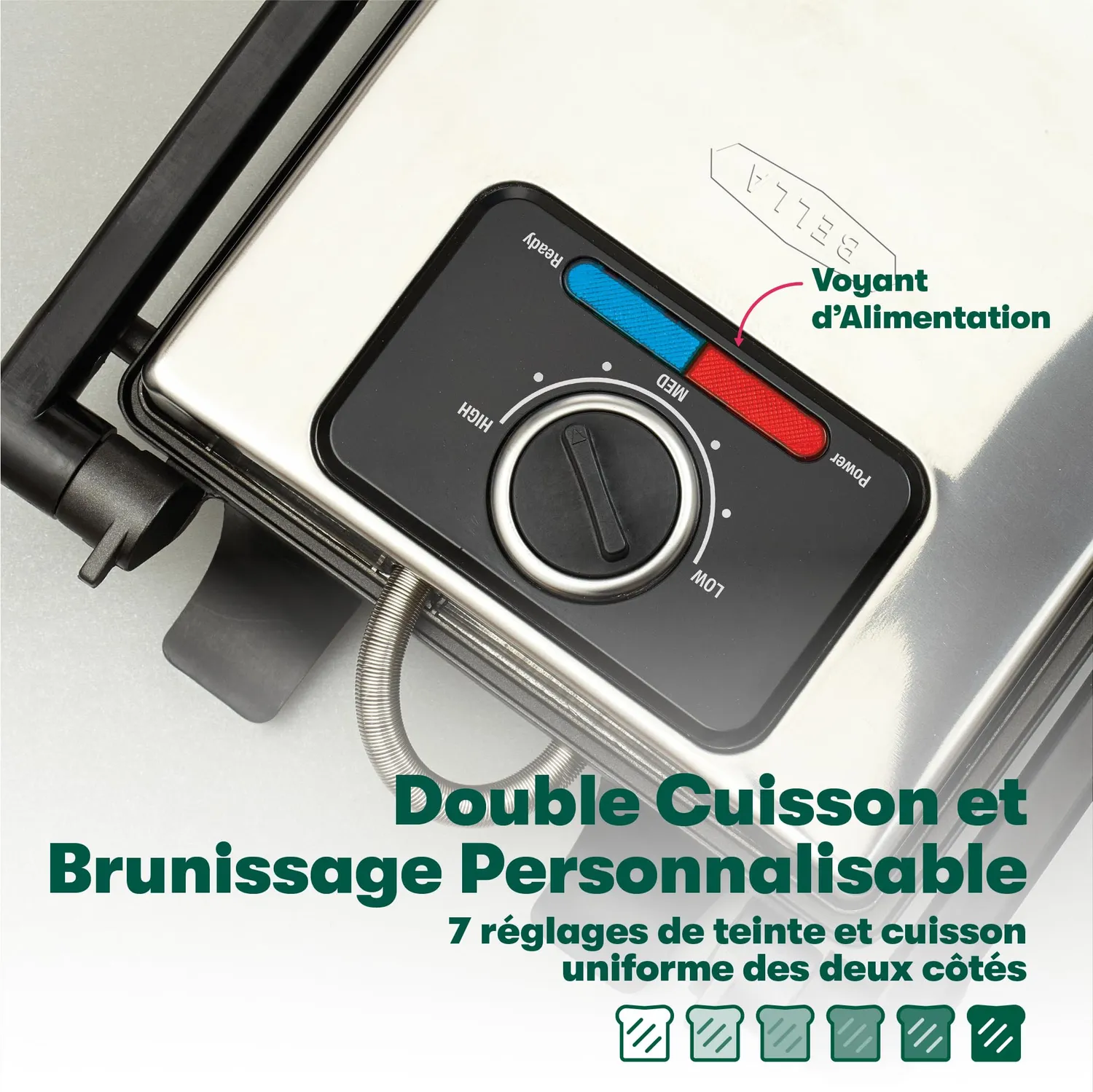 La Bella presse à panini grill sandwich inox 1400W