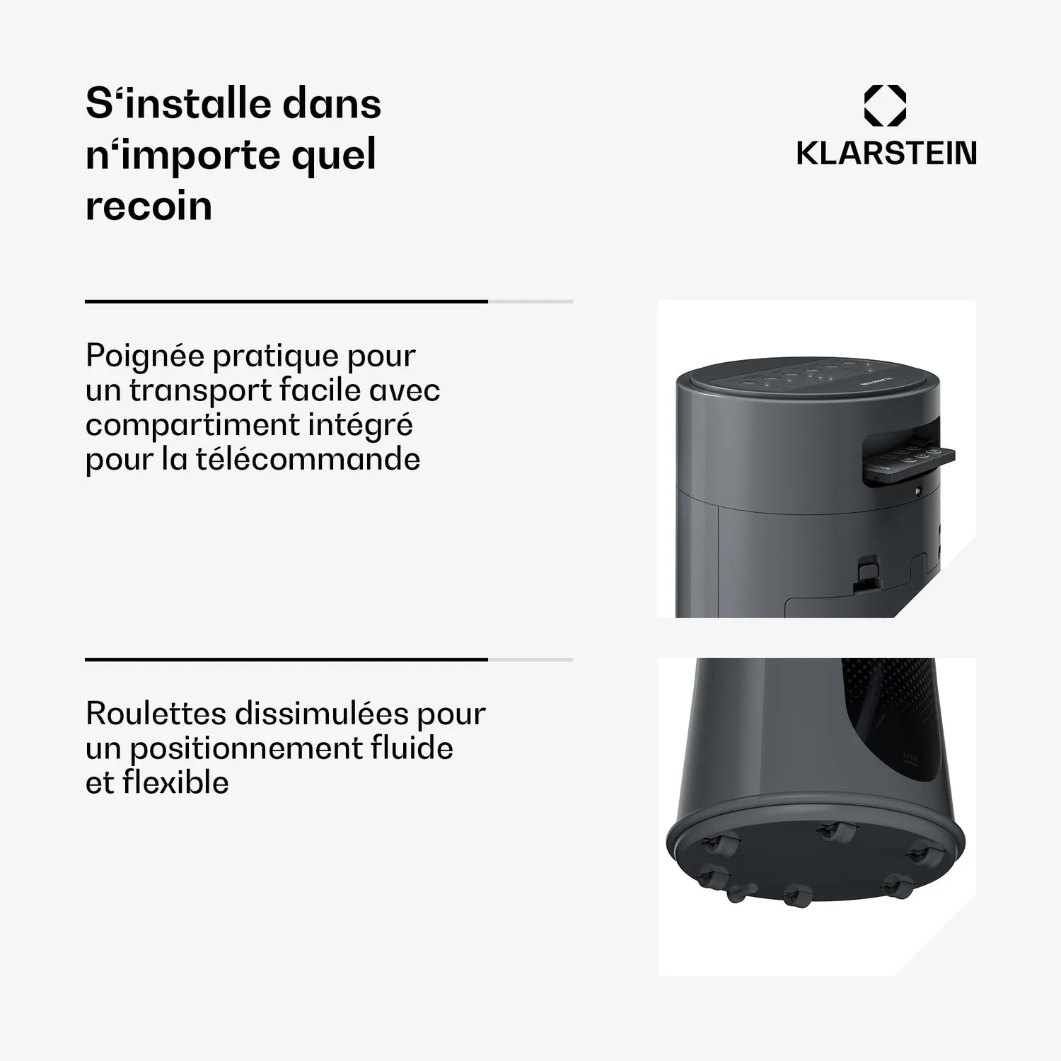 Klarstein Frost rafraîchisseur d'air 7L gris foncé 20m²