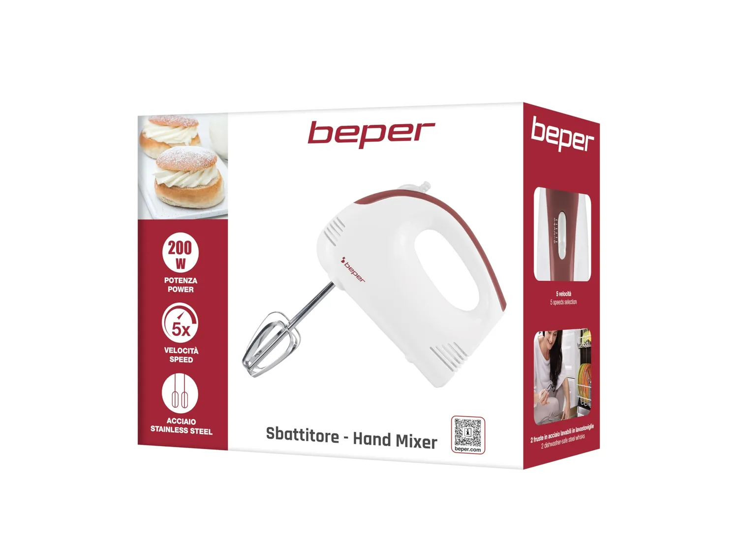 Beper P102SBA110 fouet électrique 200 W 5 vitesses