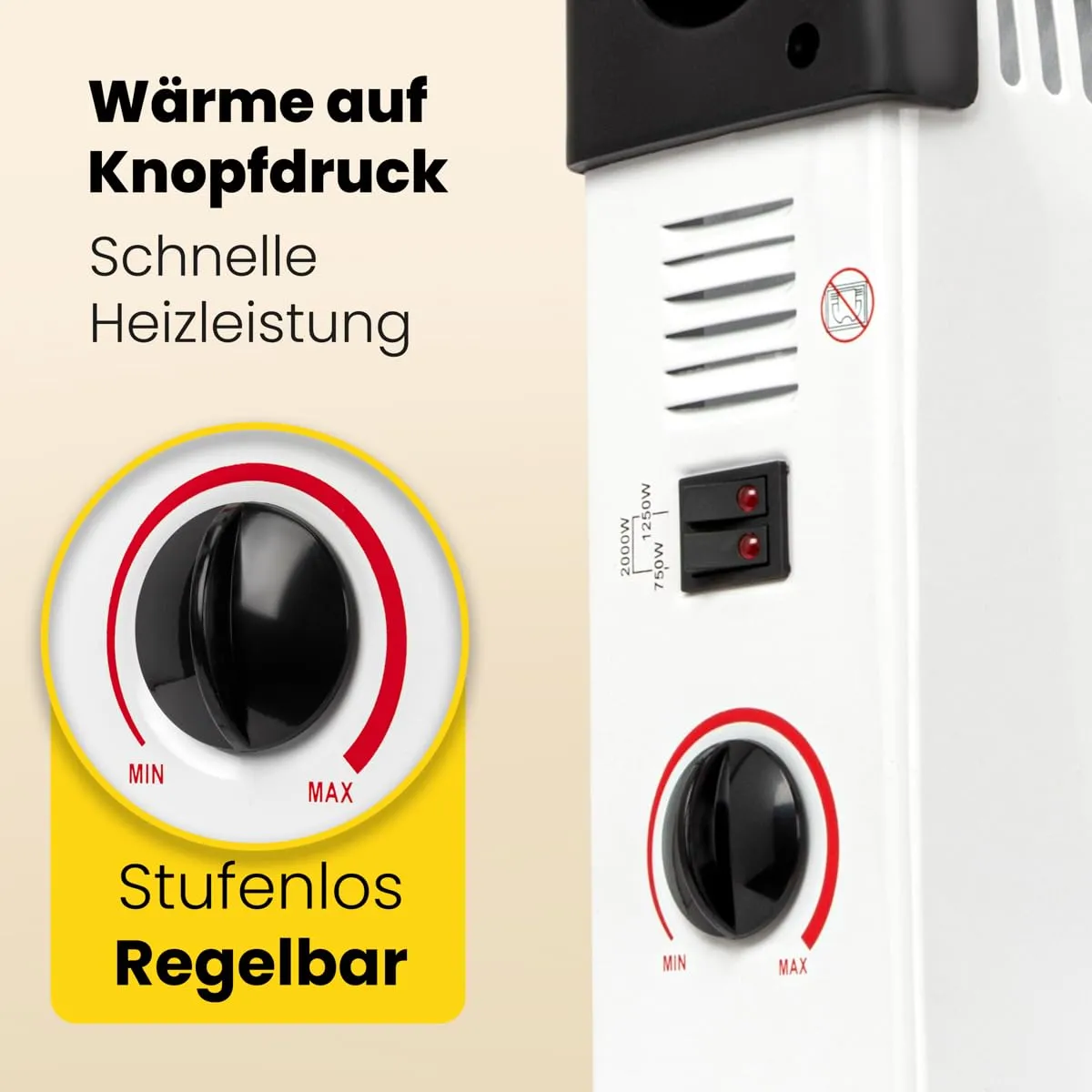 Clatronic KH 3077 N convecteur 2000 W 40 m²