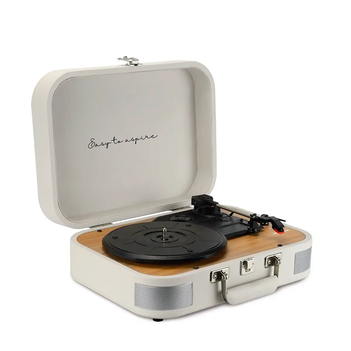 Prixton VC600 platine vinyle crème avec enceintes