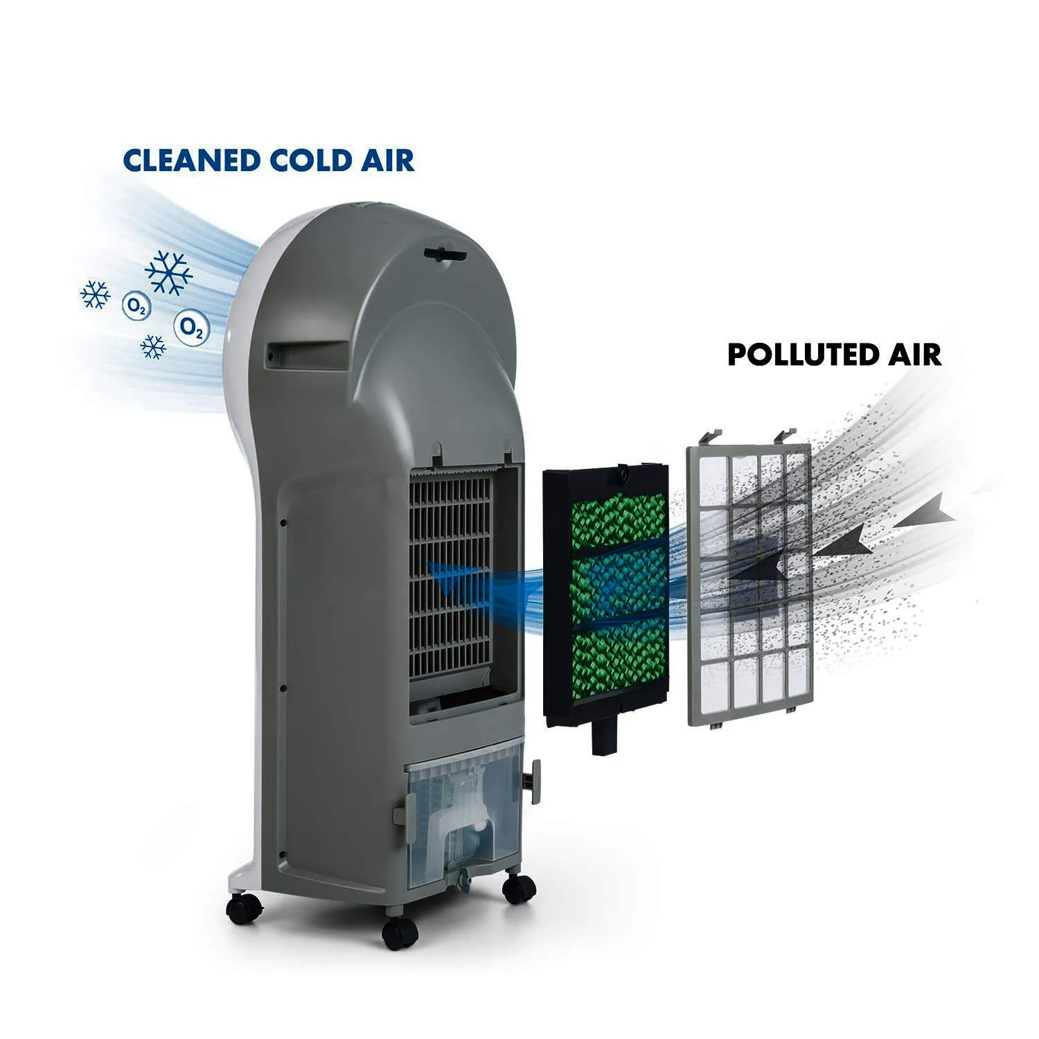 Klarstein Whirlwind rafraîchisseur d'air crème 5,5 L