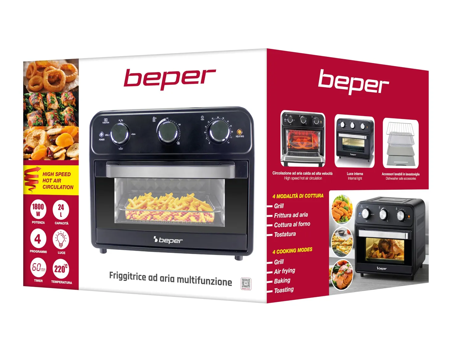 Beper P101FRI024 friteuse à air 24 L multifonction