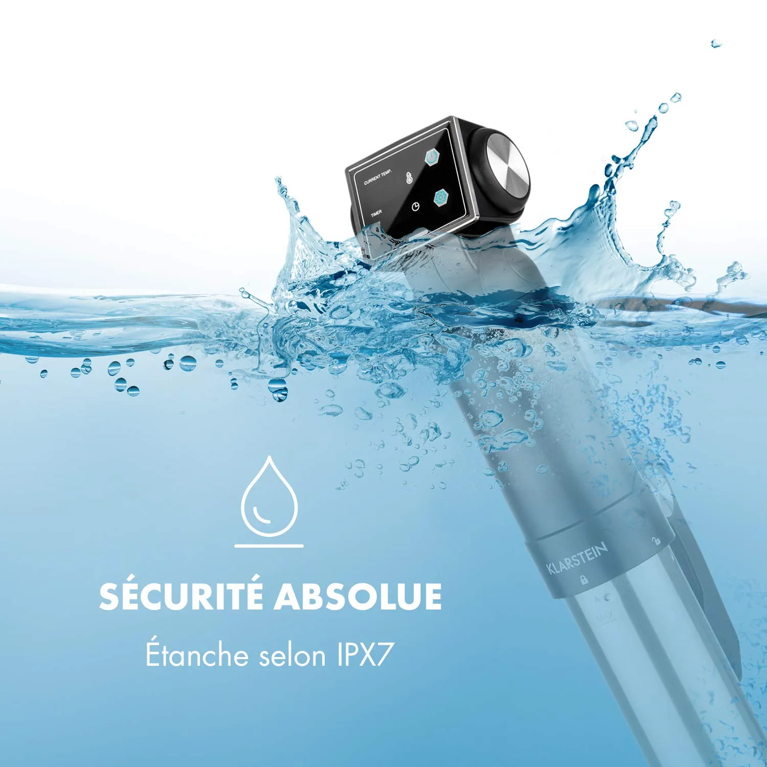 Klarstein Quickstick Pro cuiseur sous vide 800W noir