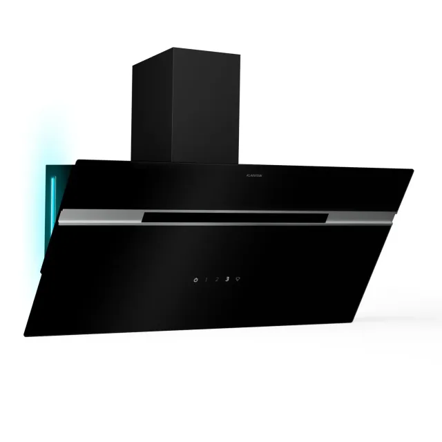 Klarstein Alina 90 hotte aspirante noire 90 cm 615 m³/h