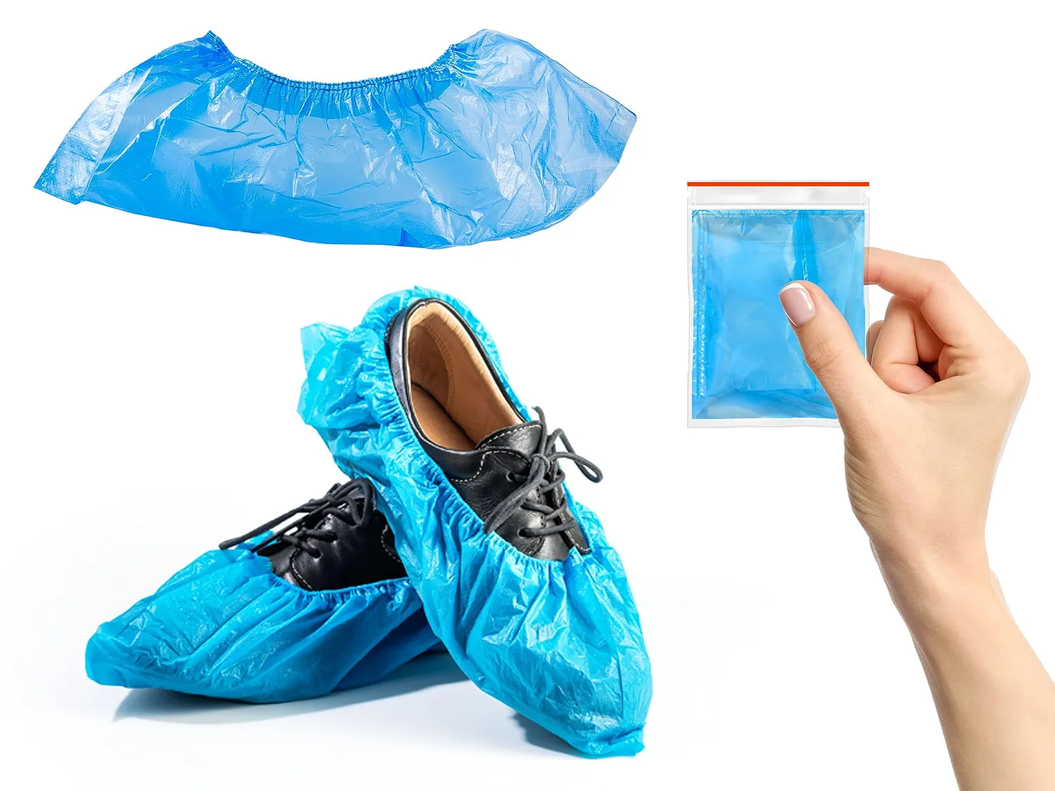 Beper C206UTI006 couvre-chaussures jetables bleus x100