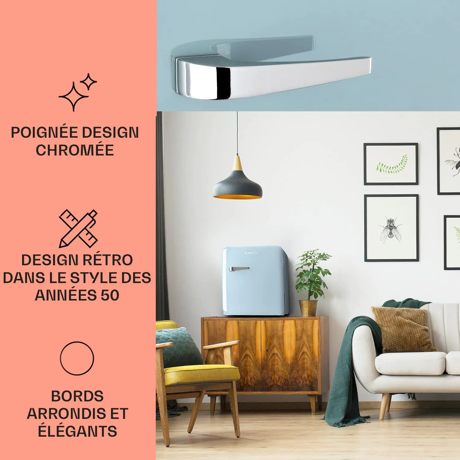 Klarstein mini frigo 32L congélateur 5L chambre bar