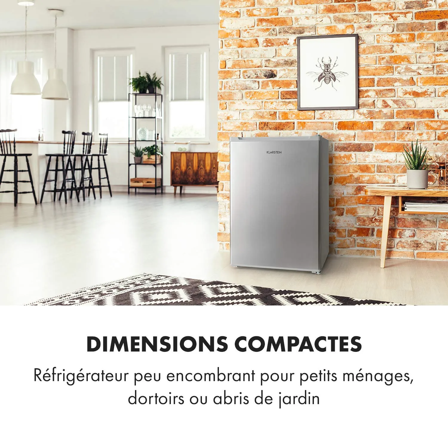 Klarstein Delaware réfrigérateur 76 L argent