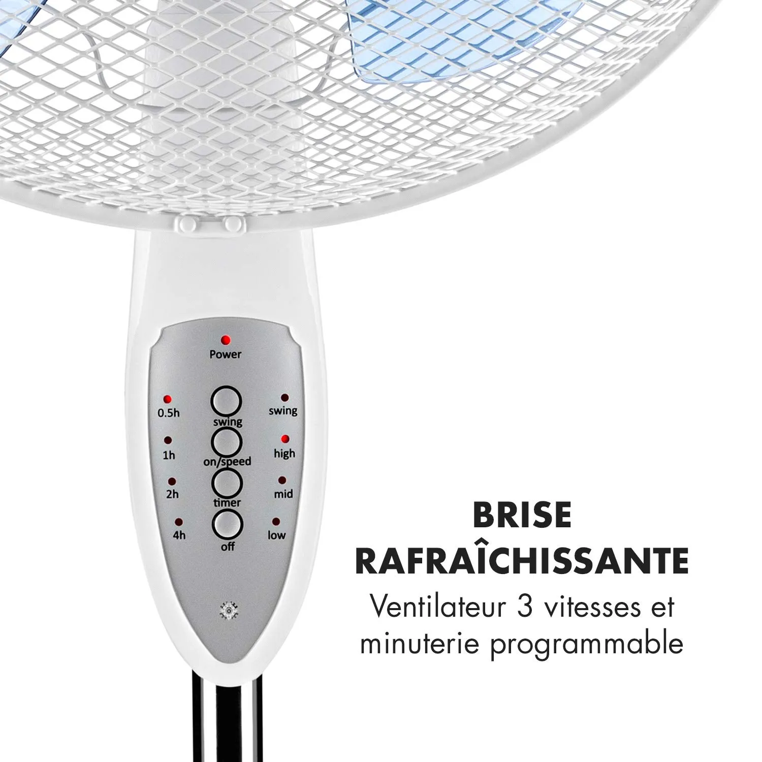 Klarstein Summerjam ventilateur sur pied blanc 41 cm