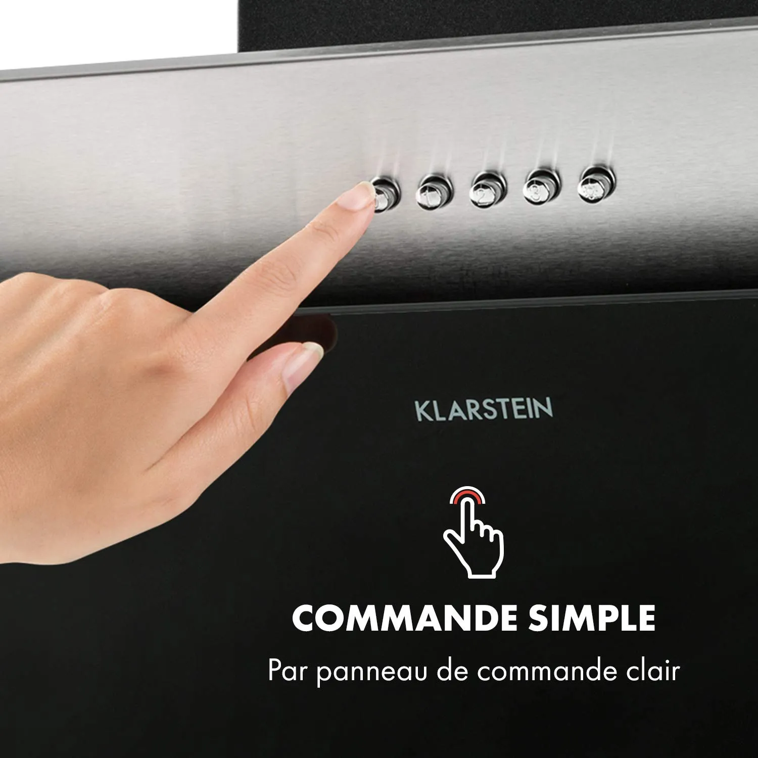 Klarstein Alessia hotte aspirante 60 cm noire 350 m³/h