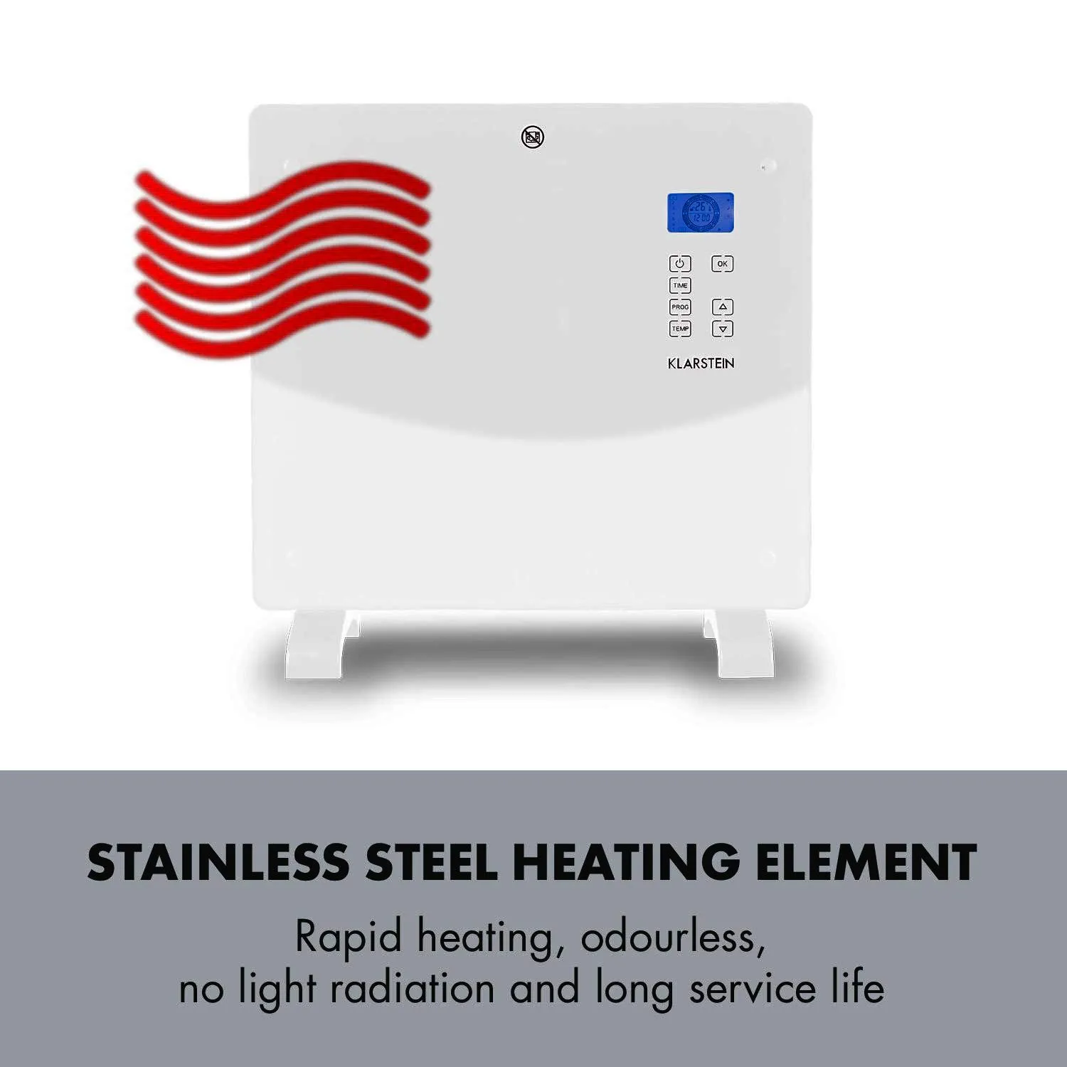 Klarstein HeatPal Mica 15 chauffage électrique 1500W blanc