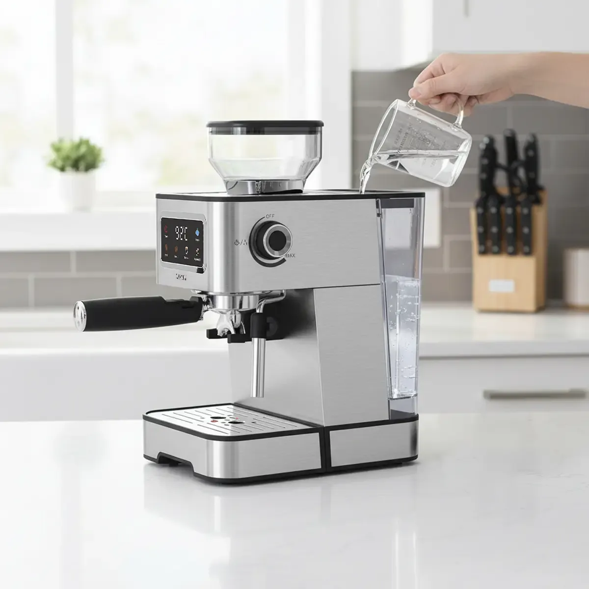 Prixton Nápoli machine expresso broyeur 22 moutures 3-en-1