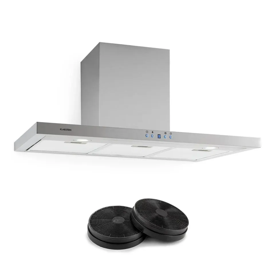 Klarstein Limelight hotte murale 90cm argent 620m³/h