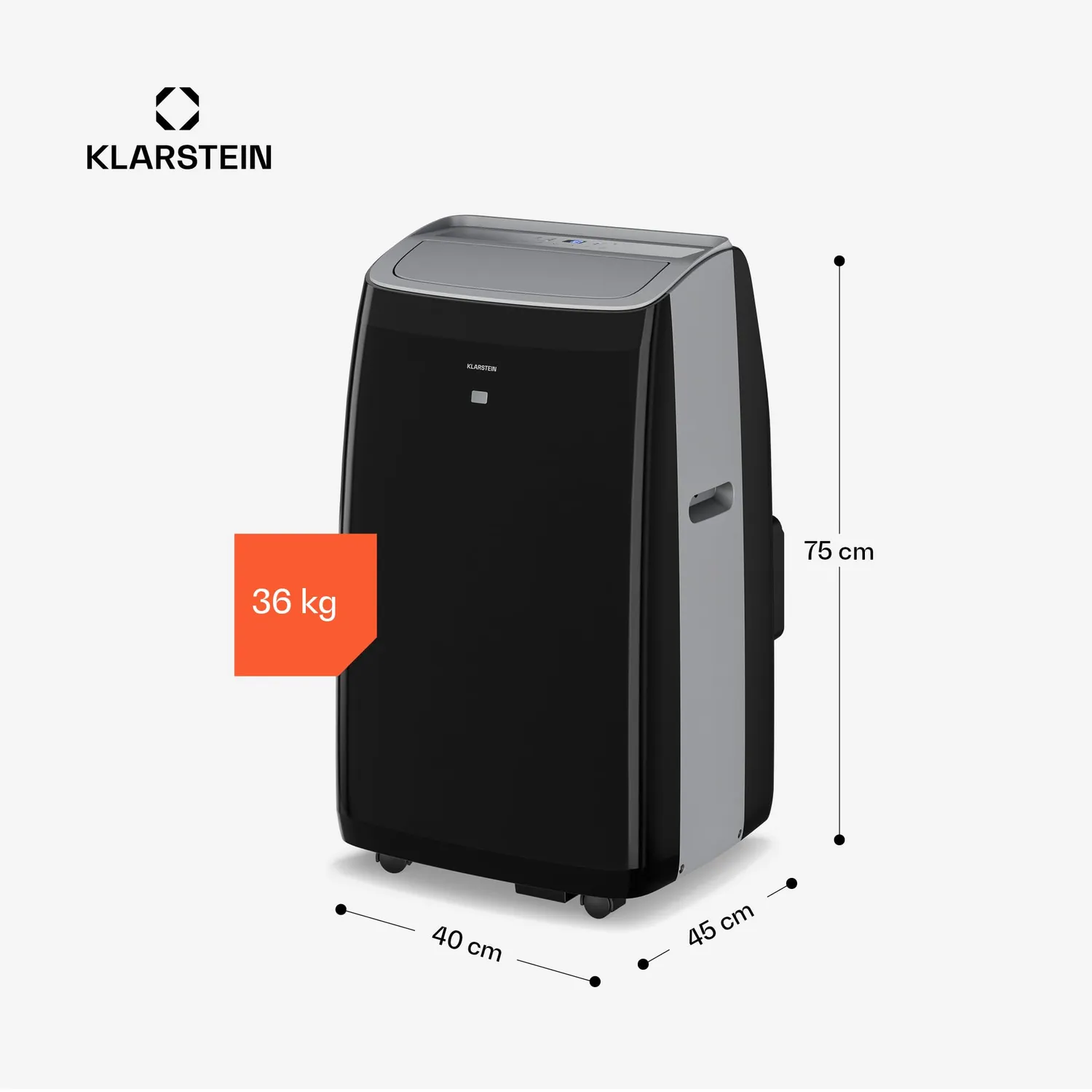 Klarstein Grandbreeze climatiseur mobile 16000BTU noir