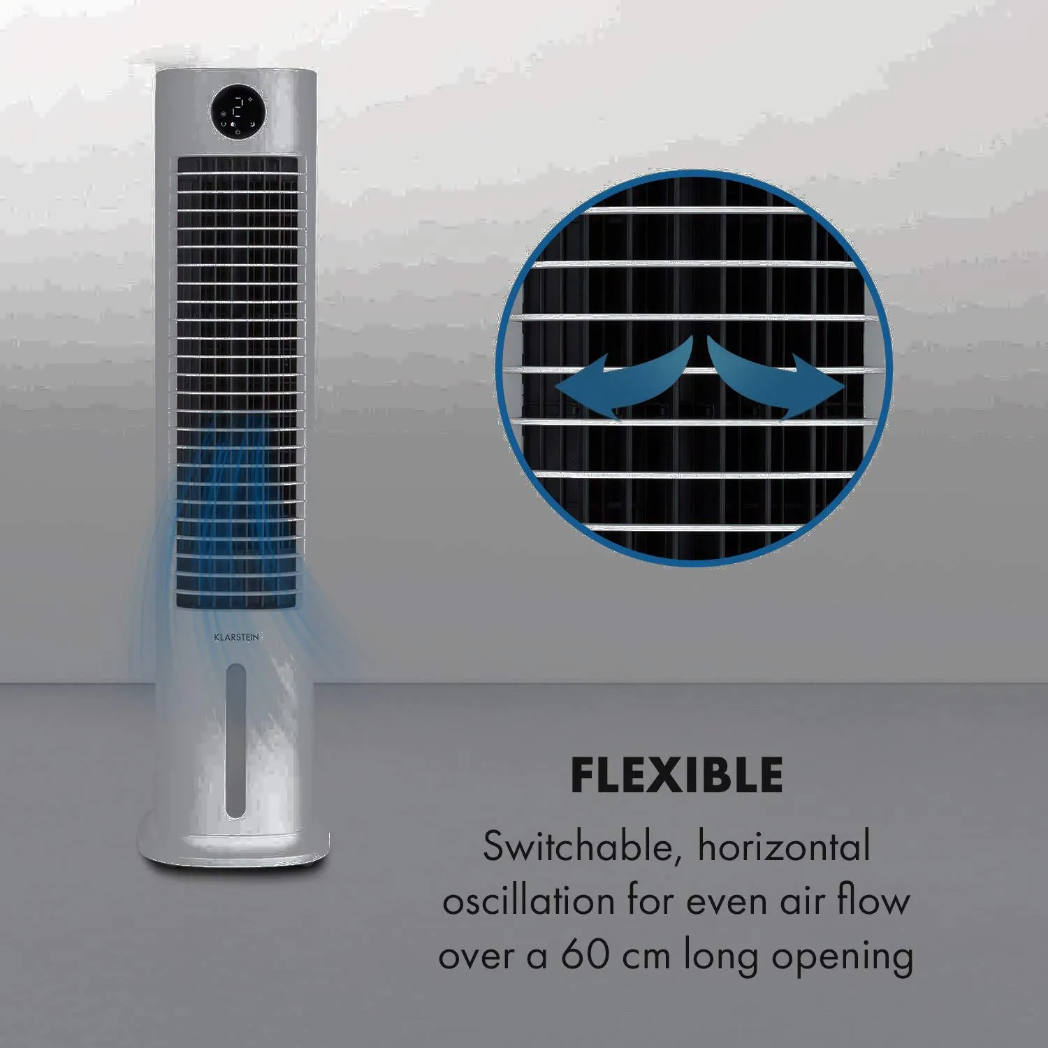 Klarstein Skytower Grand Smart rafraîchisseur gris 480 m³/h