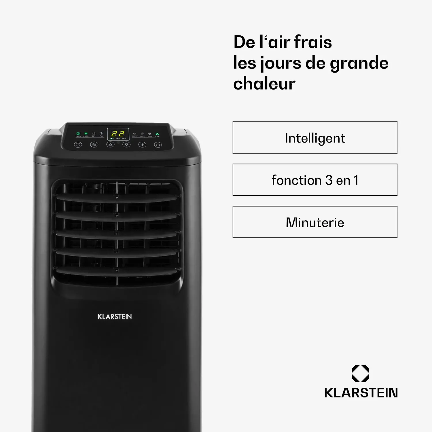Klarstein clim mobile 9000 BTU noire 4 en 1 connectée
