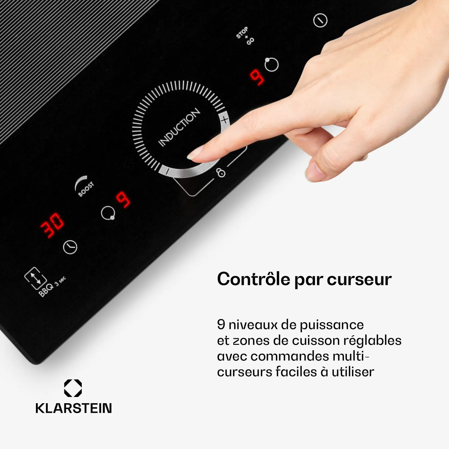 Klarstein Plaque induction 2 feux noire 3500 W Flex
