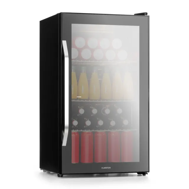 Klarstein mini frigo 80 L noir porte vitrée