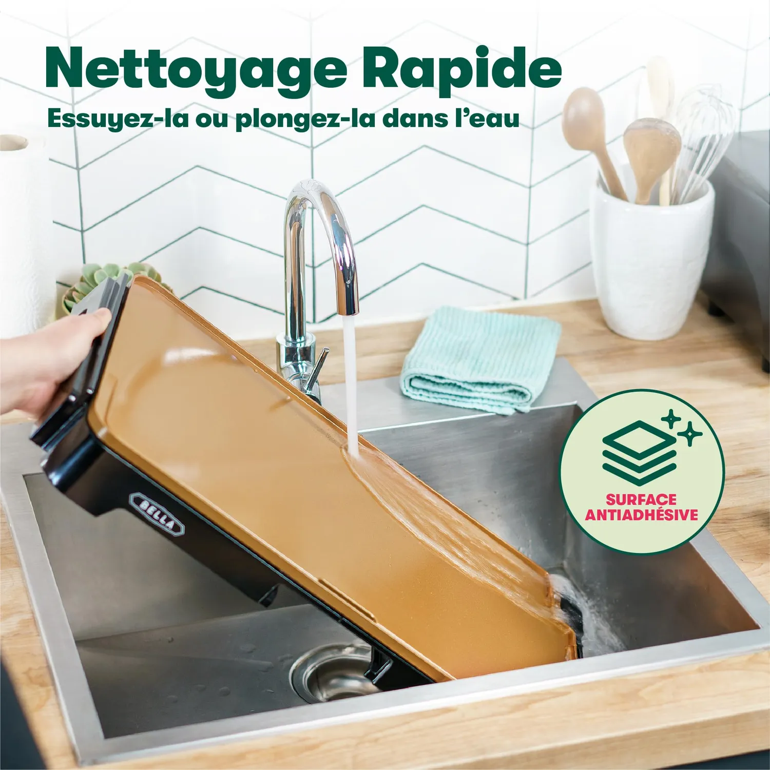 bella Copper Titanium plancha XL cuivre noir 1500 W