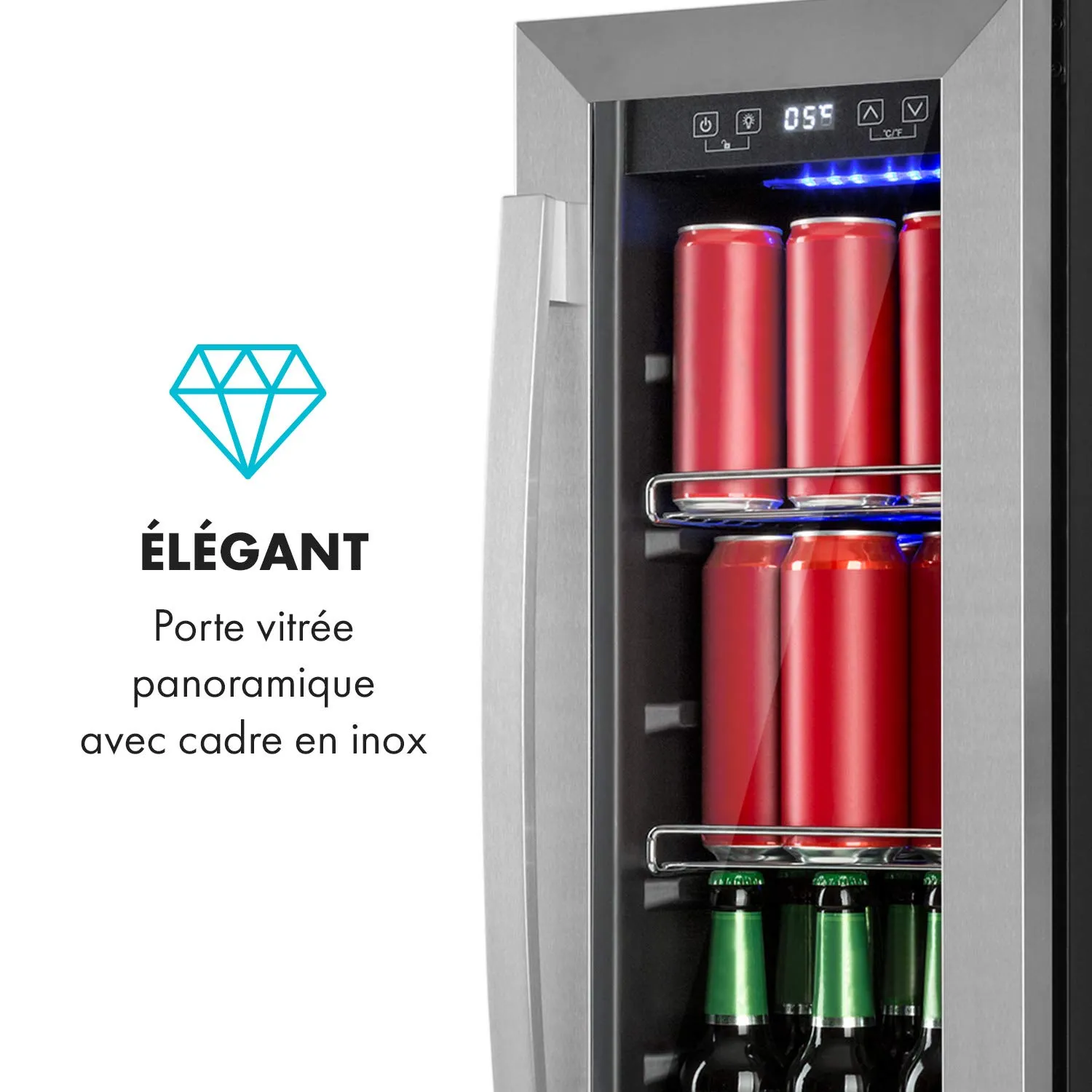 Klarstein Beerlager 56 cave à boissons 56 L porte vitrée
