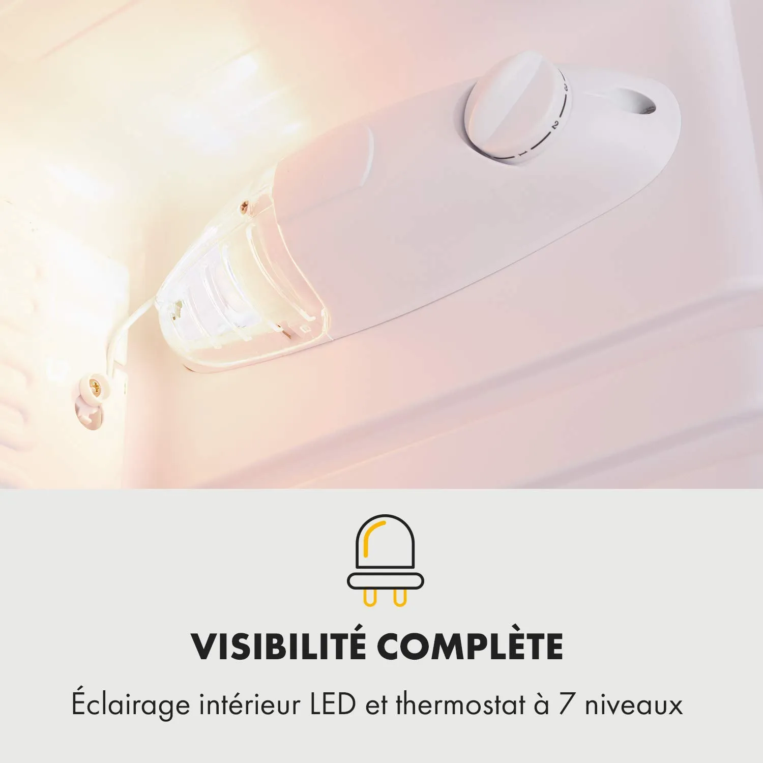 Klarstein Hudson réfrigérateur compact 88 L Argent 7 niveaux