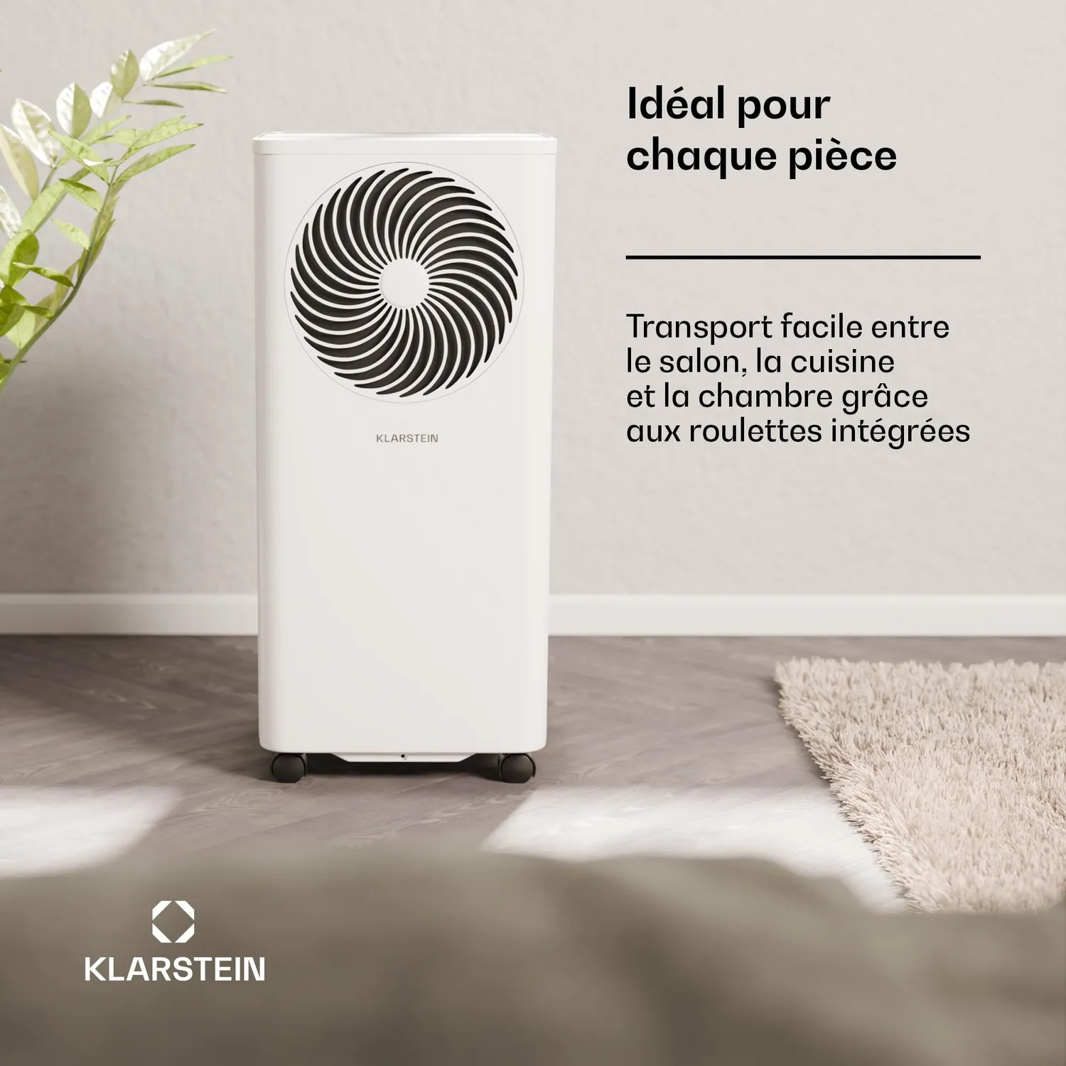 Klarstein Aero Ring climatiseur mobile 7000 BTU blanc 25 m²