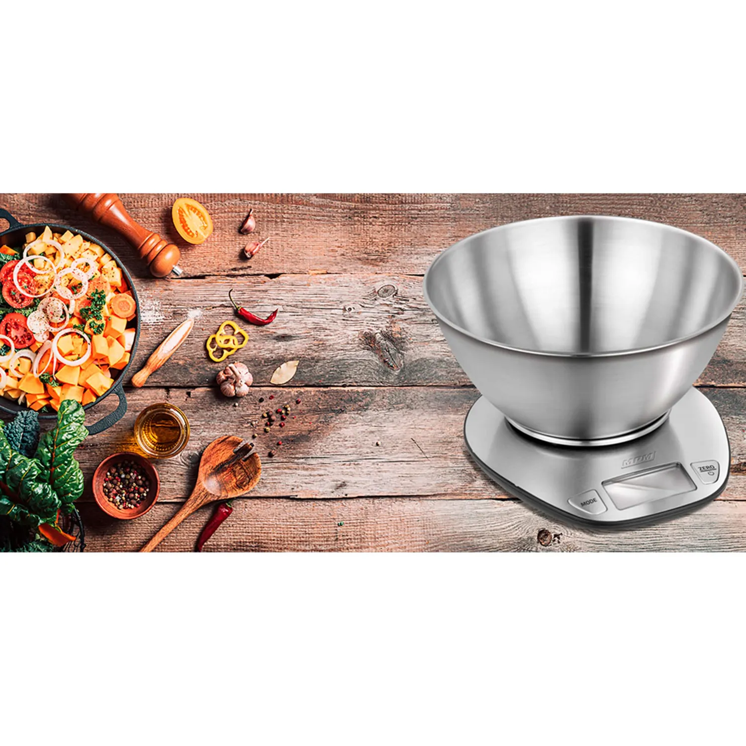 MPM MWK-05 balance de cuisine numérique 5 kg inox