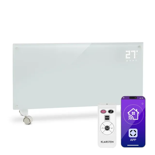 Klarstein radiateur électrique mobile 2000 W blanc WiFi