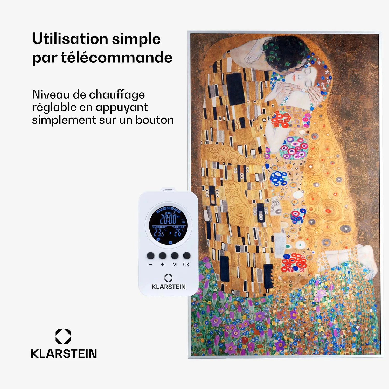 Klarstein radiateur infrarouge 600W 101x60 baiser plat