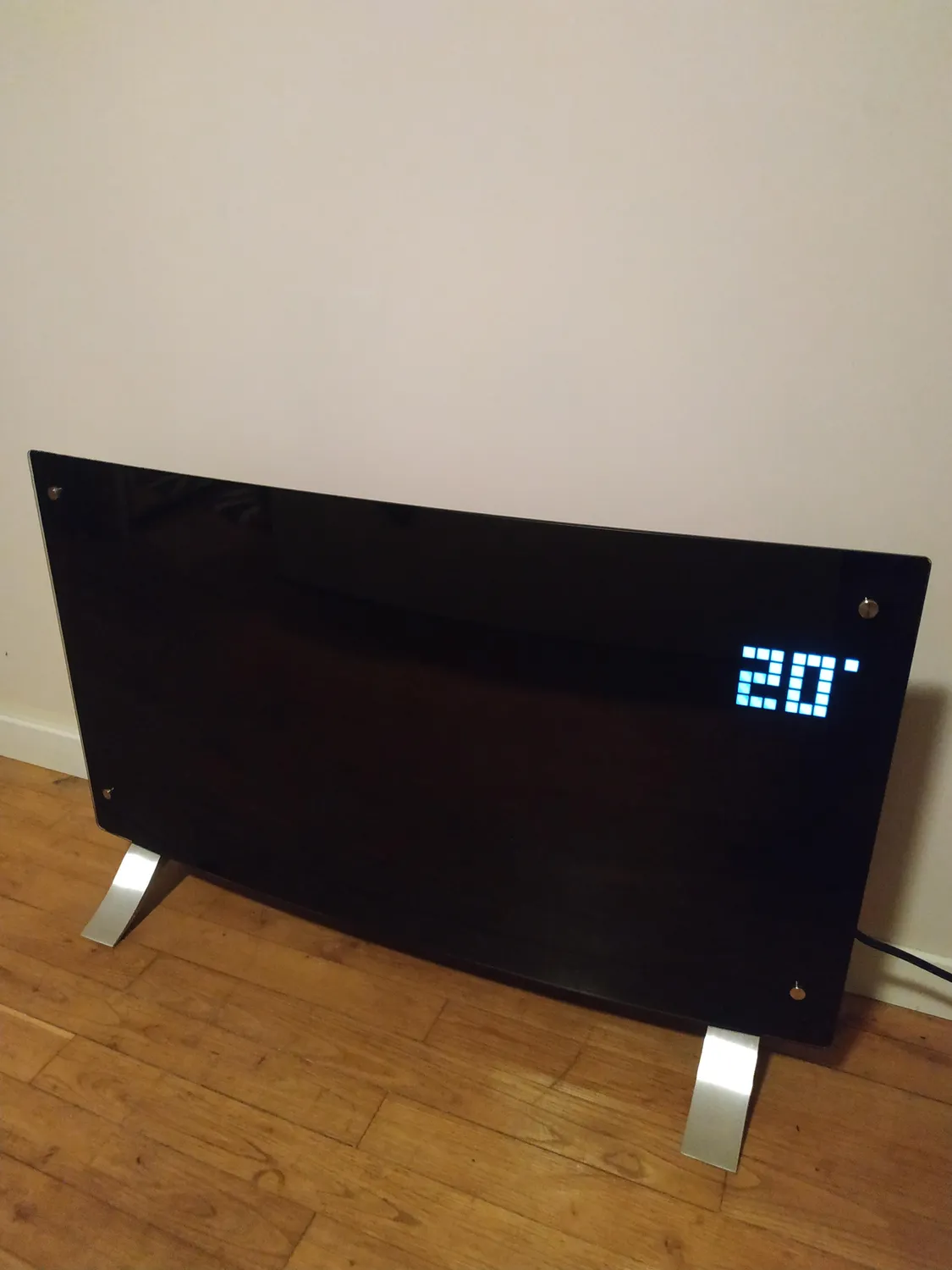 Klarstein Bornholm Curved convecteur 2000W verre noir