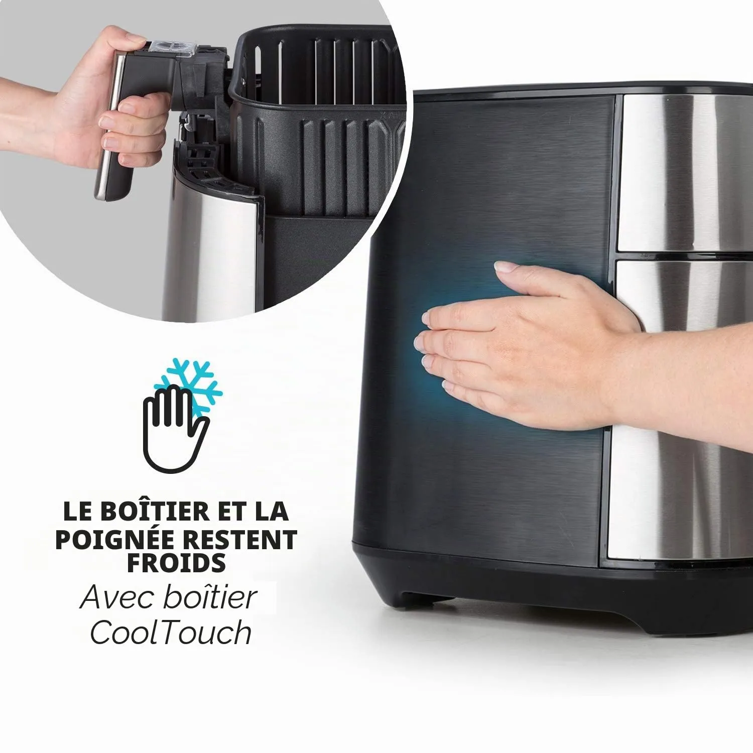 Klarstein AeroVital friteuse sans huile 5,4 L 1700W inox
