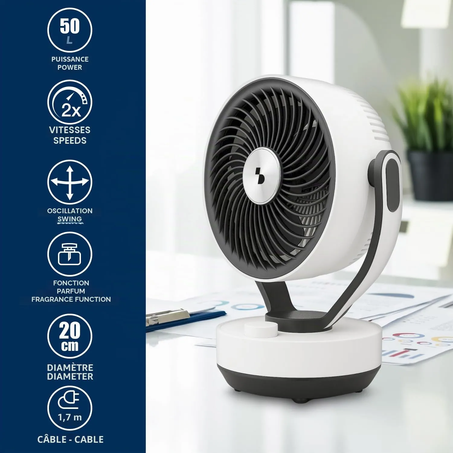 Beper P206VEN261 ventilateur de table diffuseur 50W