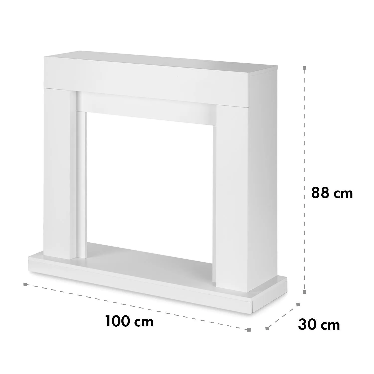 Klarstein Studio Frame corps cheminée blanc MDF