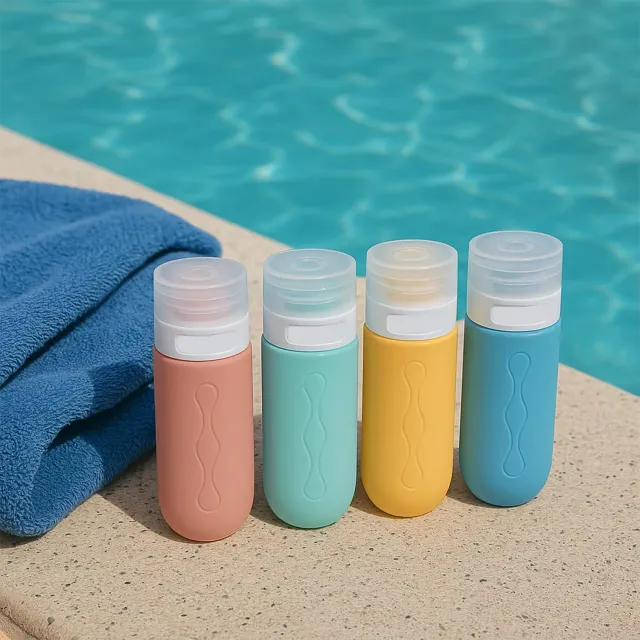 Beper C302AAC010 flacons voyage silicone 90 ml lot 4