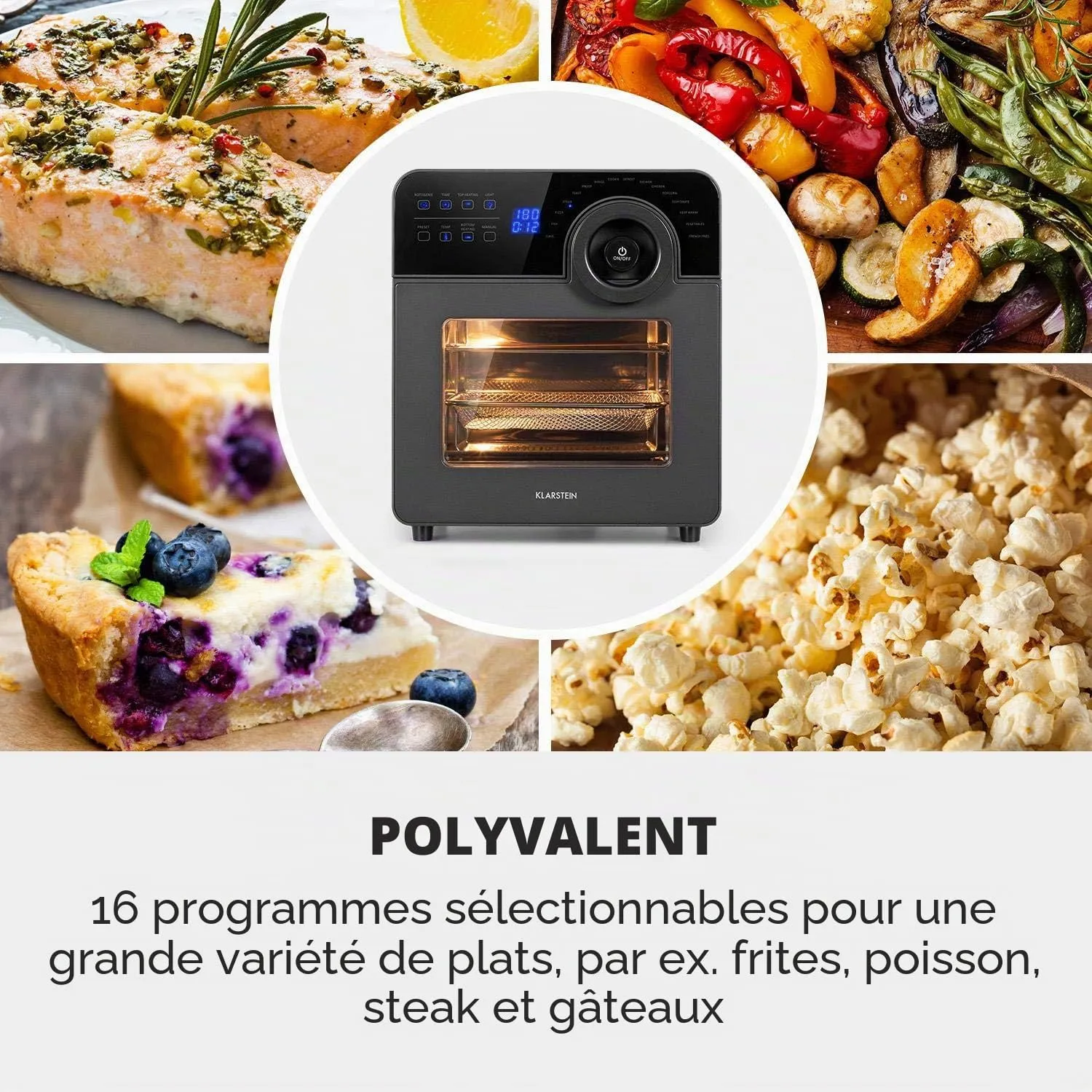 Klarstein AeroVital Cube Chef airfryer 14L 1700W noir