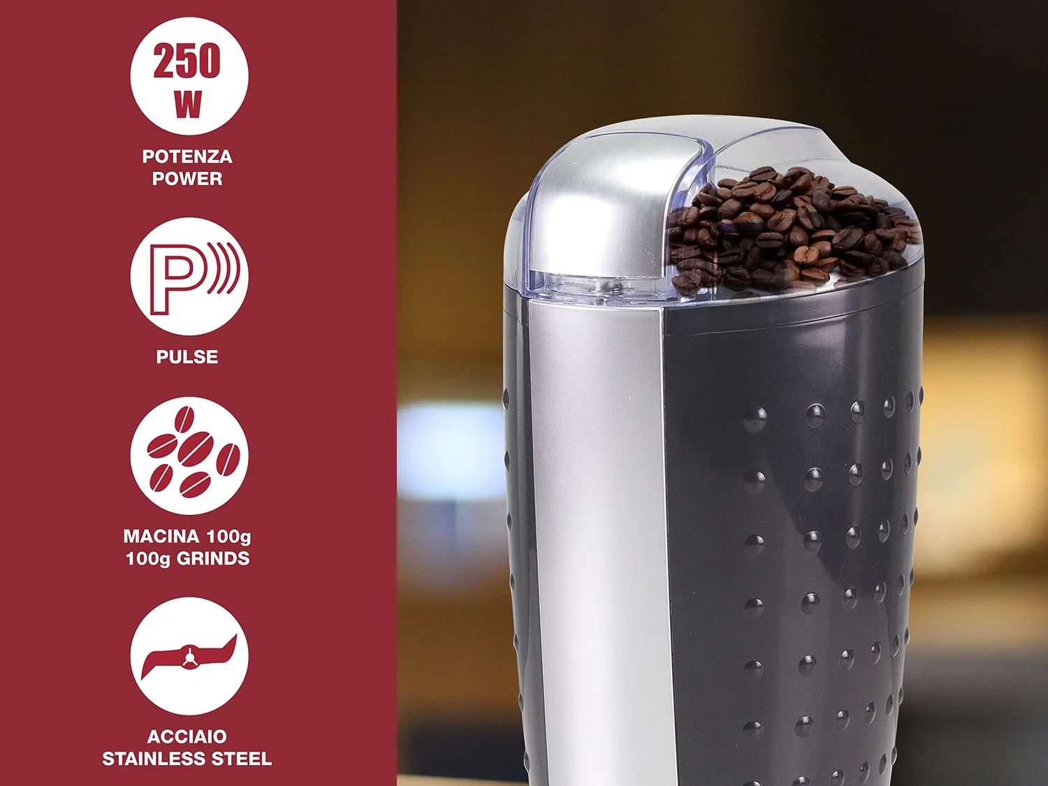 Beper BP.581 moulin à café électrique 100g 250W