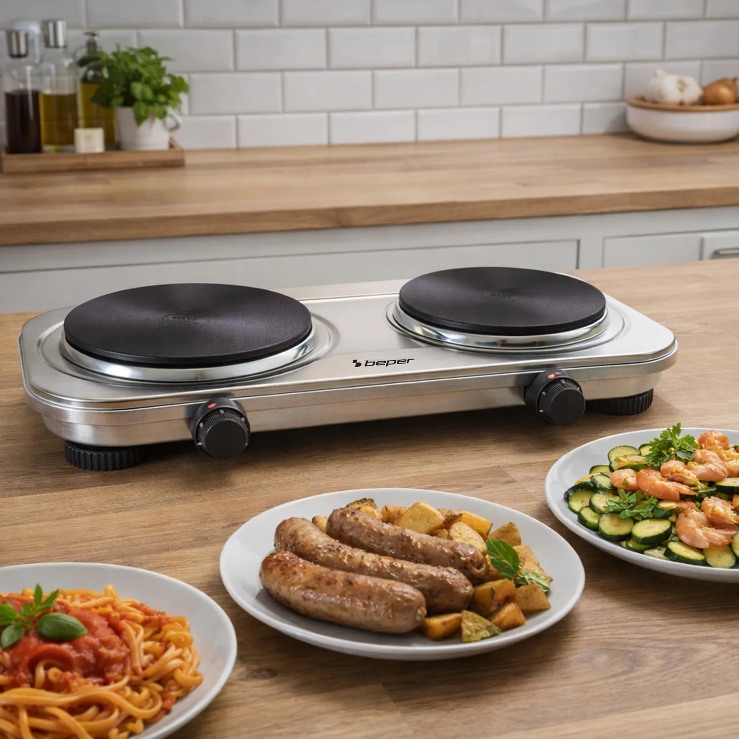 Beper Fiammetta P101PIA200 réchaud électrique double 2500 W